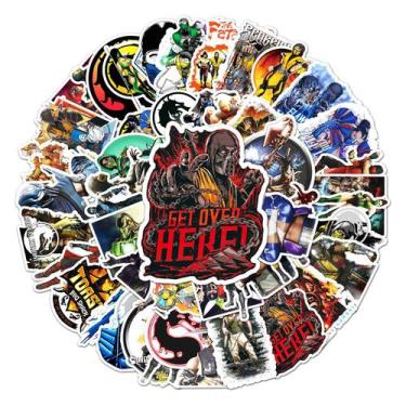 Imagem de Adesivos Mortal Kombat, vinil impermeável, anime, 50 unidades - yiweis
