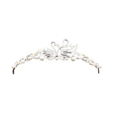 Imagem de Coroa De Noiva Em Cristal Prateado Com Strass, Acessórios De Cabelo Pa