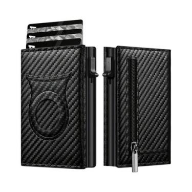 Imagem de Porta-cartões De Crédito RFID Em Fibra De Carbono Para Homens, Carteir