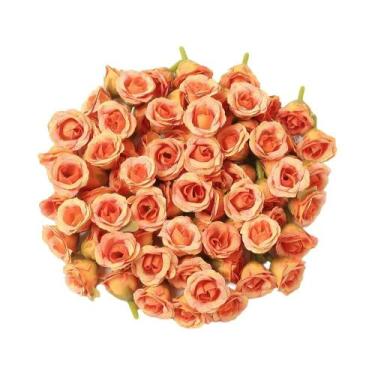 Imagem de 20 Peças De Flores Artificiais Mini Rosa De 2cm Para Decoração De Casa