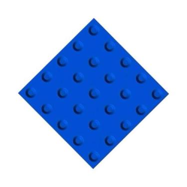 Imagem de Piso Tátil Alerta PVC 25X25 - Várias Cores - generico, Azul