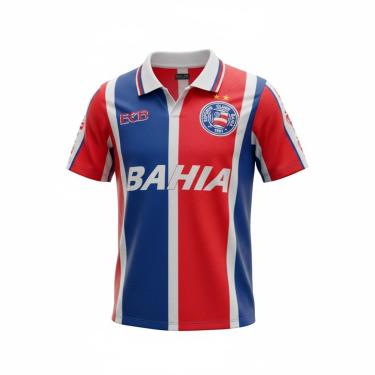 Imagem de Camisa Bahia Esquadrão Polo Retrô 1995 Tricolor - Masculino-Masculino