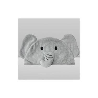 Imagem de Toalha de Banho Baby Donna Laço Bebê Animada, Elefante cinza, .