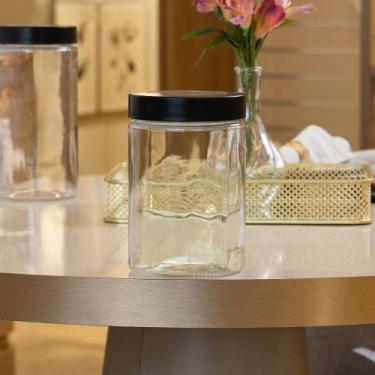 Imagem de Porta Mantimentos Tampa Preta Visor Acrilíco 1,290L Vidro - Lyor