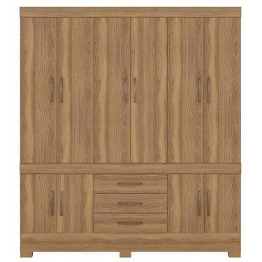 Imagem de Guarda Roupa Casal New Murano 10 Portas Bater 3 Gavetas MDP Amendola Demóbile