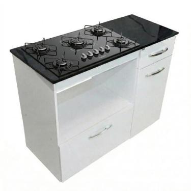 Imagem de Kit Balcão Violeta Branco com Cooktop 5 Bocas Bivolt - Itatiaia, BRANC