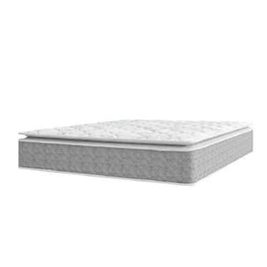 Imagem de Colchão Queen Molas Ensacadas Perfect Pillow Top 158x198x33cm Cinza-Branco Umaflex