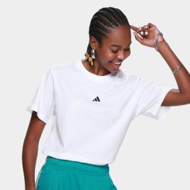 Imagem de Camiseta Adidas Small Logo Feminina, Branco, G