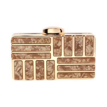 Imagem de Bolsas De Noite Femininas De Acrílico Com Glitter, Estilo Vazado De Lu