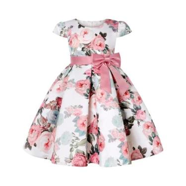 Imagem de Vestido Infantil Com Estampa De Rosas Estilo Princesa Europeia America
