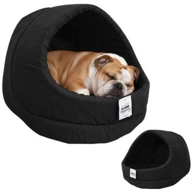 Imagem de Cama Iglu Suede Luxo Caes Gato Lavavel Caminha Preto G - Maxximo Pet