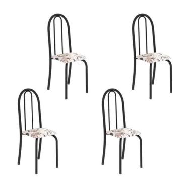 Imagem de Kit 4 Cadeiras Tubular 96x36x41 Cm Iris B - Soma Móveis