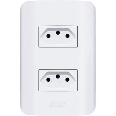 Imagem de Tomadas e Interruptores Linha Canoa 10A e 20A com Placas 4x2 e 4x4 Bra