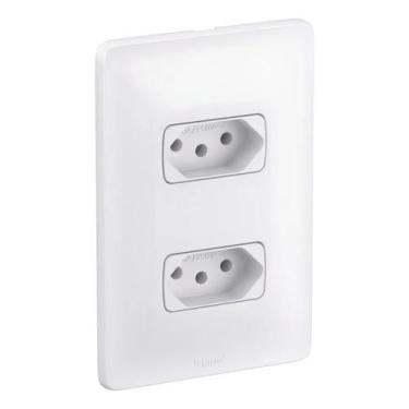 Imagem de Conjunto Tomada Dupla 10a 2p+t 4x2 Branca 680111 Pial Zeffia - Congrat