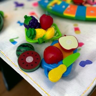 Imagem de Kit Brinquedo Frutas tiras autocolantes Crec Dia de Feira Comidinhas