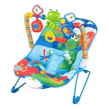 Imagem de Cadeira De Descanso Cadeirinha Vibratória Musical Zippy Azul Azul Boli