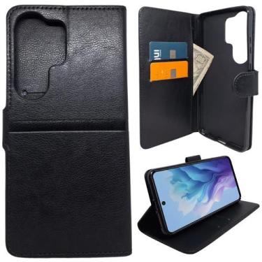 Imagem de Capa Carteira Para Samsung S26 Ultra - Capinha Case Cor:Preto - Dino C