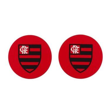 Imagem de Jogo 2 porta copos pvc 10cm - flamengo
