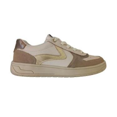 Imagem de Tênis Casual Feminino em Couro Metalizado Marina Mello-Feminino