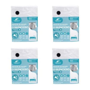 Imagem de Kit com 4 Capas Para Cama Casal - Não Faz Barulho - Fibrasca