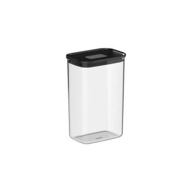 Imagem de Pote Hermético Ou Retangular 2,3L Linha Duo Lock, Preto