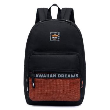 Imagem de Mochila Hd Escolar Masculina Reforçada Preta Vermelha Casual