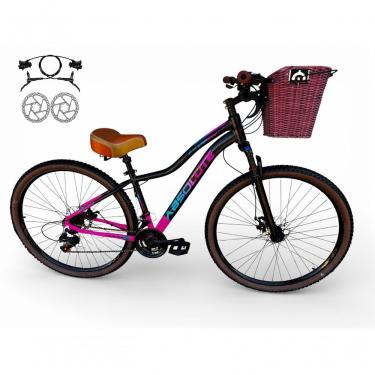 Imagem de Bicicleta Aro 29 Feminina Absolute Hera Retrô Vintage Hidráulica 21v Selim Confortável...