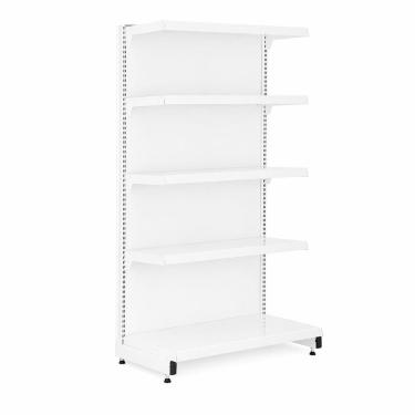 Imagem de Gôndola Prateleira 5 Níveis 40x30 New Plus 1,70 Parede Inicial Pe Branco - Sa Gôndolas