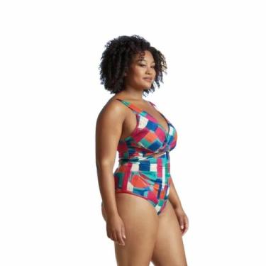 Imagem de Maiô Plus Size Torcido Fio Duplo Estampado - LA PLAYA, Es362, GG