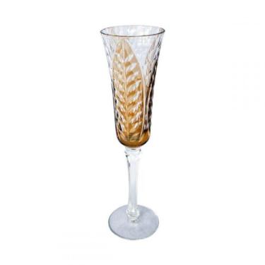 Imagem de Conjunto taças de champagne de vidro ambar  6 pcs 6cm x 6cm x 24c - Bt
