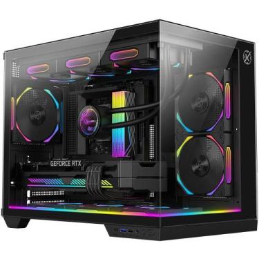 Imagem de Gabinete Gamer Kalkan Rgb compacto m-atx