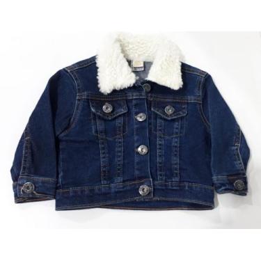 Imagem de Casaco Bebê Jeans c/ Gola em Pelo - Din Don