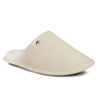 Imagem de Pantufa de couro Feminina Urupema forrada em lã sintética Ref.:21807 -