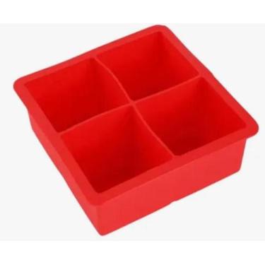 Imagem de Forma De Gelo Silicone Quadrado 04 Cubos - Top Util