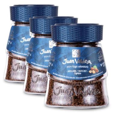 Imagem de Café Solúvel Juan Valdez Sabor Avelã Kit 3 Potes de 95g