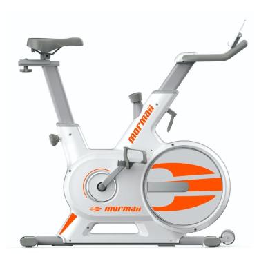 Imagem de Bicicleta Spinning Mormaii Soft Ride Magnética com Correia e Bluetooth para Uso Doméstico