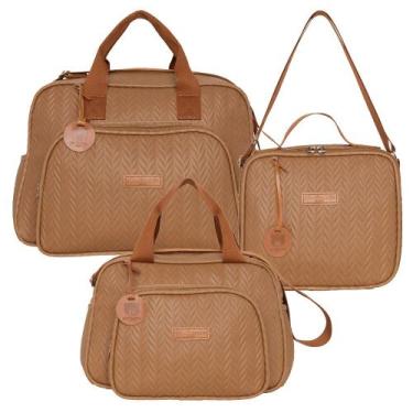 Imagem de Kit Bolsas Maternidade Pirulitando G+P+F Refúgio Marrom - Pirulitando 