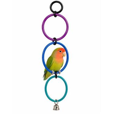 Imagem de Balanço Argola Agapornis Com Guizo Brinquedo Colorido - Murano