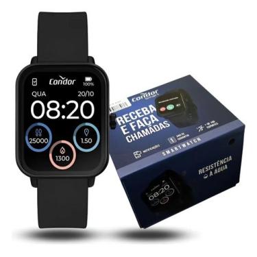 Imagem de Smartwatch Condor Original Relógio Inteligente Unissex Preto 100 Modos