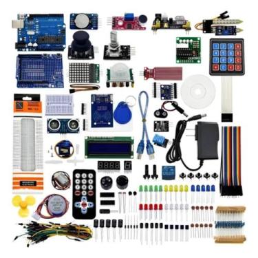 Imagem de Kit Eletronica Com Protoboard E Cabos Compatível Com Arduino - Minymix