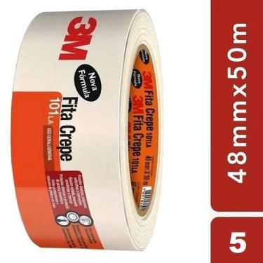 Imagem de Kit 5 Fita Crepe 48MM X 50M 3M 101LA