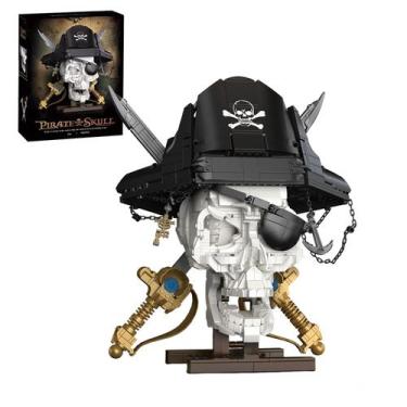 Imagem de Conjunto de Montagem Caveira Pirata Holexapyd 1167 Peças 28x30cm
