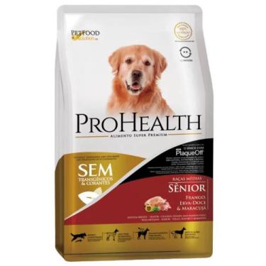 Imagem de Ração ProHealth Sênior para Cães Adultos de Porte Médio Sabor Frango, 