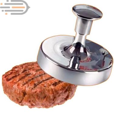 Imagem de Modelador Hambúrguer 12cm Alumínio  Forma Prensa Gourmet Caseiro Fácil