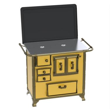 Imagem de Fogao a Lenha Venax n 1 Renaissance Chapa de Aluminio Amarelo SD