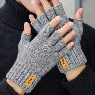 Imagem de Luvas De Inverno Unissex Com Tela Sensível Ao Toque, De Pelúcia, Sem D