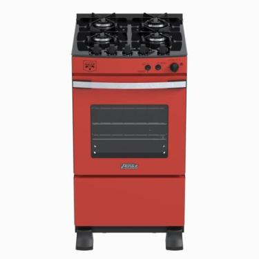 Imagem de Fogao a Gas 4 Bocas Venax Gaudi Vetro Vitreo Vermelho, Vermelho, 110V