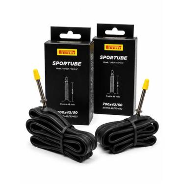 Imagem de Par Câmara De Ar Pirelli 700x42/50 48mm Sportube Presta