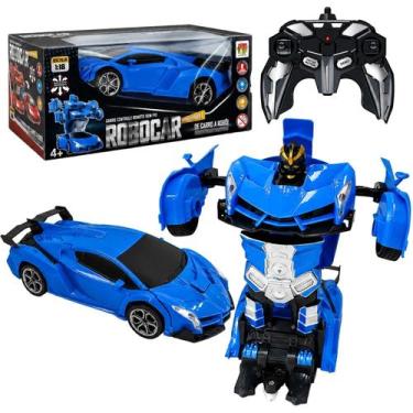 Imagem de Carrinho Com Transformação Vira Robô Com Controle Remoto Bateria Recar