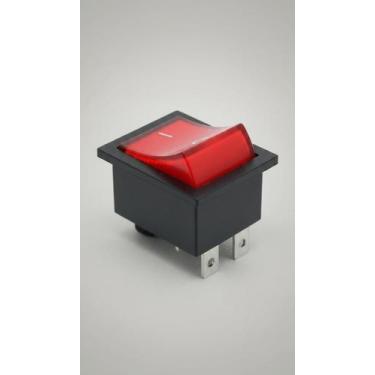 Imagem de Chave Gangorra 4 Terminais 16A 250V Vermelha - Congratulations Store